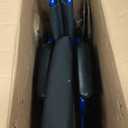 Drive Medical Blue Streak Lightweight Wheelchair - Portable Folding Mobility Aid - Swing-Away Footrests - Desk Arms - Durable Steel Frame - Easy Transport & Storage - 18-Inch Seat