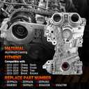 25199424 Engine Timing Cover with Gasket Compatible with Chevy Sonic 2012-2017 Cruze 2011-2016 Trax 2013-2020 Buick Encore 2013-2017Timing Chain Oil Pump Cover for 1.4L Engine Replace#25195406