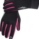 SIMARI Kids Winter Gloves Touchscreen Warm Thermal Water-Resistant for Boy Girl Running Cycling Snow Skiing in Cold Weather (Medium, Carmine Rose)