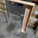 Brown Frameless Modern Medicine Cabinet with Shelves and Mirror Included - 38"L x 5"W x 28"H Lighting Not Included