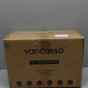 vancasso Sabine Large Ceramic Canister Set with Airtight Wood Lids - 2-Piece Kitchen Food Storage Jars for Flour, Sugar, Coffee & Tea (74 oz Each) - Big Capacity Countertop Jars