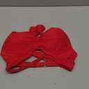 Tempt Me Women Halter Bikini Tops Push Up Retro Bathing Suits Padded Swimsuit Top Only No Bottom (Small, Red)