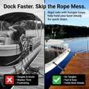 Boat Docking Rods 2 Pack, 22 Inch Bungee Dock Lines for Pontoon, Bass and Fishing Boats, Shock Absorbing Cleat Tie Downs for Temporary Mooring, Boat Accessories Gift