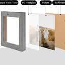 KINLINK 4x4 Picture Frame, Grey Square Solid Wood Frames for Pictures 4x4 without Mat, Wall and Tabletop Display Photo Frames Grey Wood 4 Pack