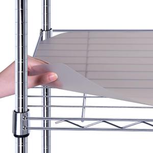 BRIAN & DANY Wire Shelf Liner 13.4" x 23.2", Heavy Duty Shelf Liners for Wire Shelving, Waterproof Protector Mats, Set of 5, Charcoal