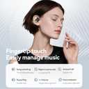 Open Ear Headphones Bluetooth Wireless Over Ear Earbuds with Ergonomic Earhook Ear Buds, Led Power Display,48h PlaytimeIpx6 Waterproof Comfortable for WorkoutCyclingRunning (Black)