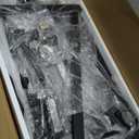 40 Inch Gaming Desk with Power Outlet & LED Lights, L Shaped Computer Gaming Table with 3 Tiers Storage Shelves, Corner Gamer Desk with Monitor Stand for Small Space, Carbon Fiber Black