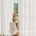 Cream Sheer Linen Curtains 156 Inches Long for High Ceiling Living Room Bronze Grommet Eyelet Drape Semi Sheer Ivory Natural Extra Long 156 Inch Curtain for 2 Story Large Windows Sliding Door 1 Panel