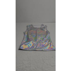 Women's Halloween Shiny Top Party Club Cami Sparkly Metallic Tank Top Medium