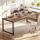 PRAISUN 63 x 24 Inch Computer Desk, 0.95'' Thicker, Duty, Rustic Brown
