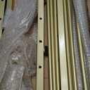 10 Tier Metal Scarf Holder Organizer, Freestanding Display Stand for Retail Store, Towel and Belt Hanging Rack (120cm, Gold)