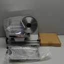 Meat Slicer, 200W Electric Food Slicer with 2 Removable 7.5" Stainless Steel Blades and Stainless Steel Tray, Child Lock Protection, Adjustable Thickness, Food Slicer Machine for Meat Cheese Bread