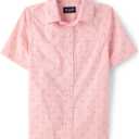 The Children's Place boys Short Sleeve Button Up Shirt (Lt Plum, XS)