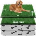 HQ4US 4LEGS Dog Pee Grass with Washable Pee Pads for Dog Litter Box 2 Sets, Extra Large Ultra-Absorbent Artificial Grass Pads for Dogs Potty Grass with Reusable Puppy Pads for Indoor Potty Training