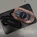 Phone Ring Holder Grip-with Car Magnetic Phone Mount Metal Phone Ring Finger Kickstand Cell Phone Grip Compatible with iPhone iPad Smartphones Tablets (Rosegold)