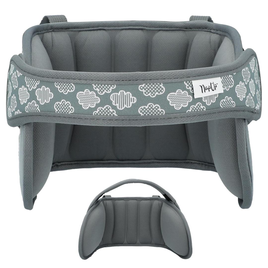 NAPUP Toddler Head Strap for Car Seat  Adjustable Polyester Carseat Head Strap for Sleeping Child (Grey)