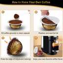 NESSUS Aluminum Foils Lids for Reusable Nespresso Pods Vertuo, Foil Seals to Refill Vertuoline Capsules Coffee Pods, Compatible with Nespresso VertuoLine Machine(120 pcs, 62mm)