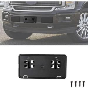 Front Bumper License Plate Bracket Holde Frame Compatible with 2018-2020 Ford F150, License Plate Mounting Bracket Holder Replace, #JL3Z-17A385-BA (NOT for Harley SVT ECOBOOST Edition)