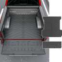 powoq 5.5FT Truck Mat Compatible with 2021 2022 2023 2024 2025 Ford F150 Truck Bed Mat TPE Tailgate Liner Replacement for 2021-2025 Ford F-150 Accessories (5.5FT Bed Mat+Tailgate Mat)