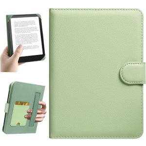 HoYiXi Universal Case for 6-inch Kindle eReader Compatible with Kobo/Voyaga/Pocketbook/Tolino E-Book Reader,6'' eReader Protective Cover with Built-in Card Slot,Green