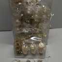 SHareconn 86PCS Christmas Tree Ornaments Clear Set,Shatterproof and Clear Plastic Baubles for Xmas Tree Decor, Holiday Wedding Party Decoration,Champagne (86CT)