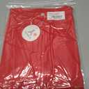 ANRABESS Womens 3/4 Length Sleeve Tops Loose Fit Tunic Shirts Oversized Spring Summer Casual Crew Neck Basic Boxy Tee (Red, M)