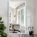 Peel and Stick Tile Edge Molding, Flexible Finish Trim for Wall Border, Mirror Frame, Kitchen Backsplash Edging (White, 10ft x 0.4in)