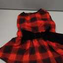 KYEESE Christmas Dog Dress Red Buffalo Check Dog Dresses with Bowtie Dress (X-Large)