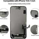 EFAITHFIX for iPhone 15 Screen Replacement 6.1 Inch LCD Screen 3D Touch Display Full HD Digitizer Frame Assembly (A2846, A3089, A3090, A3092) with Repair Tools Kit Screen Protector Waterproof Adhesive