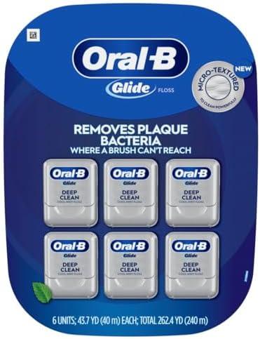 Oral-B Glide Cool Mint Deep Clean Floss, 6 Count, Glide Dental Floss