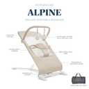 Baby Delight Alpine Deluxe Portable Bouncer, Infant, 0-6 Months, 100% GOTS Certified Cotton Fabrics, Organic Oat