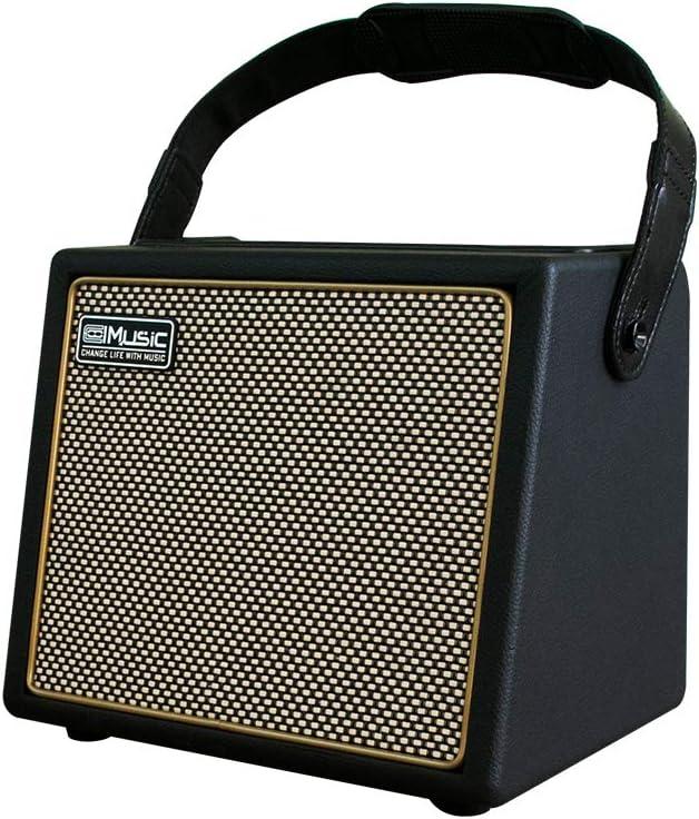 Acoustic Guitar Amplifier, 30 Watt Bluetooth Speaker Rechargeable Portable Acoustic Guitar Amp with Reverb Chorus Effect, 3 Inputs, Black
