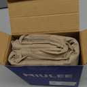 MIULEE Beige Sheer Curtains 84 Inches Long, 4 Panels Set, Rod Pocket Voile Drapes Light Filtering and Semi Transparent, Elegant Window Treatments for Bedroom Living Room,42 x 84 Inches