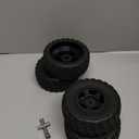 Hosim MAZEK 12mm Hex Rubber Wheels & Tires with Foam Insert for Traxxas 1/10 Rustler Stampede 2wd 4x4 vxl RC Cars wheel Replacement, for RIAARIO and for AMORIL 1/10 RC Car Tires 4.66 OD x 2.23 Width