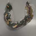 Green & Gold Magnolia Garland, 6ft Magnolia Leaf Christmas, Handmade Magnolia Christmas Decor with Faux Magnolia Leaves, Perfect Garland for Mantle & Holiday Decorations