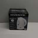 OVENTE Electric Kettle, 1.7L Fast Boiling Water Heater for Coffee or Tea, BPA Free with Water Level Gauge, Auto Shut-Off, Boil-Dry Protection, Indicator Light and Removable Filter, White KP72W