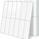 Tiwoos White Peel and Stick Backsplash Kitchen Rectangle Subway Self Adhesive Wall Tiles (10-Sheet, 12"x12")