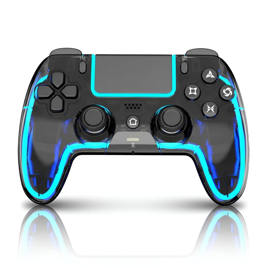 VioraTech Wireless Controller for PS5 with Hall Effect Joysticks, RGB Lighting, Turbo & Macro Functions, Linear Triggers, 6-Axis Sensor, Dual Vibration, Touchpad, Speaker & 3.5mm Audio Jack  Compatible with PS5/Pro/Slim/Mac/Steam Deck/PC