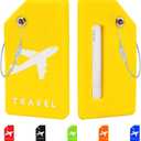 2 x Teskyer Luggage Tags for Suitcases, 6 Pack Colorful Tags, Airplane Pattern