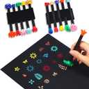 Tosstuki 10 Pcs Flower Floral Dotting Tools for Dot Painting 20 Shapes Petal Dotting Pens Mandala Petal Dot Tools for Craft for Paint Rocks Embossing Crafts