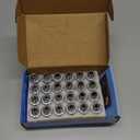 Set of 24 12x1.5mm 13/16 Hex 1.87 Inch Length OEM Factory Mag Lug Nuts, for Tacoma 4 Runner FJ Cruiser Matrix GX470/ GX460 SR5 Pre-Runner TRD Off-Road Limited (chrome)