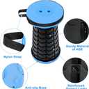 VOLIXOD Foldable Telescoping Stool Portable, Retractable Stool for Adults, Upgraded Collapsible Folding Seats with Load Capacity 550lbs, Camping Stools for Adults