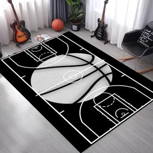 Basketball Rug, Sports Rugs for Boys Bedroom, 5x7 Feet Kids Boys Room Decor
