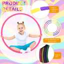 Sratte 12 Pcs Toy Hoop for Kid Detachable Adjustable Toy Hoop Colored Exercise Ring Plastic Circle for Kid Teen Gymnastics Dog Agility Equipment, Require Self Assembly(Simple Colors, 28 Inch)