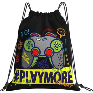 Video Game Drawstring Backpack Gaming Sport Cinch Sack Gamer Party Favors Bags For Men Gifts