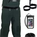 Foxelli Chest Waders, Waterproof 4mm Neoprene Hunting & Fishing Waders for Men & Women with Boots (11, Green)