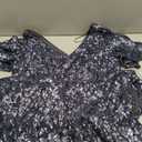 Alex Evenings Women's Long Sequin Dress with Flutter Sleeves, Deep Ocean Blue, 18