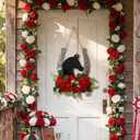 RattanView Derby Horse Racing Theme Door Decorations Front Hanging Door Wreath for Celebrations Farmhouse Home Living Room Horse Racing Party Decorations and Supplies for Home Party