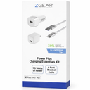 ZGEAR 3-Piece Charging Kit – 1.5A 8-Pin Lightning Cable with Wall Charger & Car Charger, Fast Charging Set for iPhone/iPad