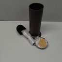 Bronze Toilet Brush and Holder，Extra Long Handled Toilet Brush for Bathroom，Stainless Steel Heavy Duty Toilet Bowl Brush,Removable Inner Bowl,Deep Cleaning Dense Bristles Cleaner Brush -Space Saving